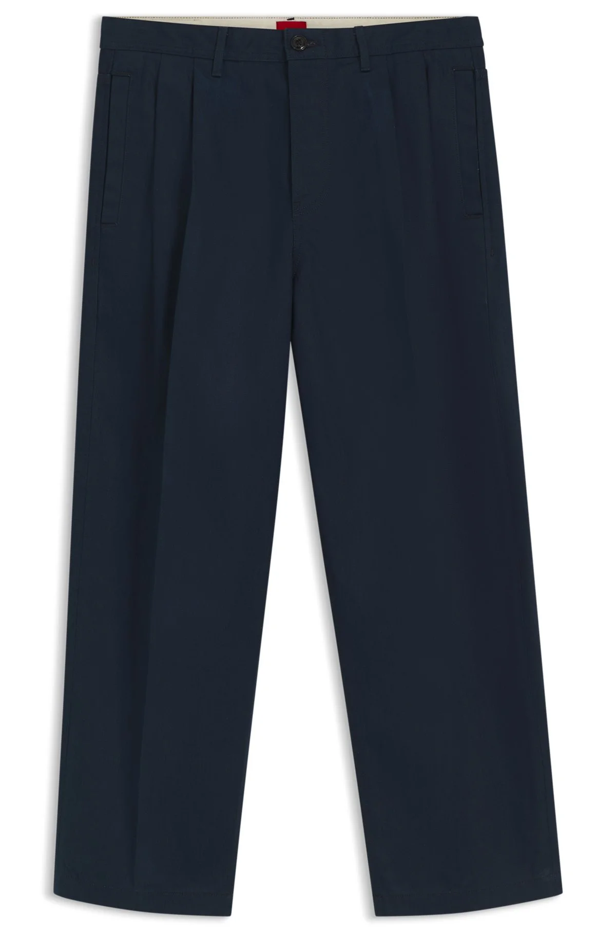 RELAXED-FIT JEANS IN DARK-BLUE SOFT COTTON - 1