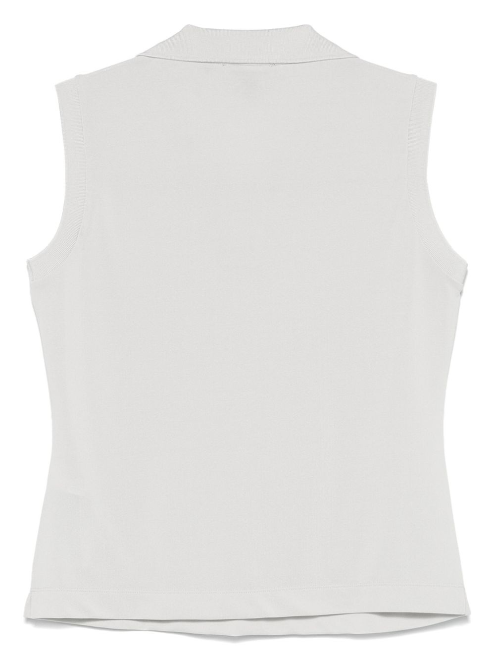logo-embroidered vest - 2