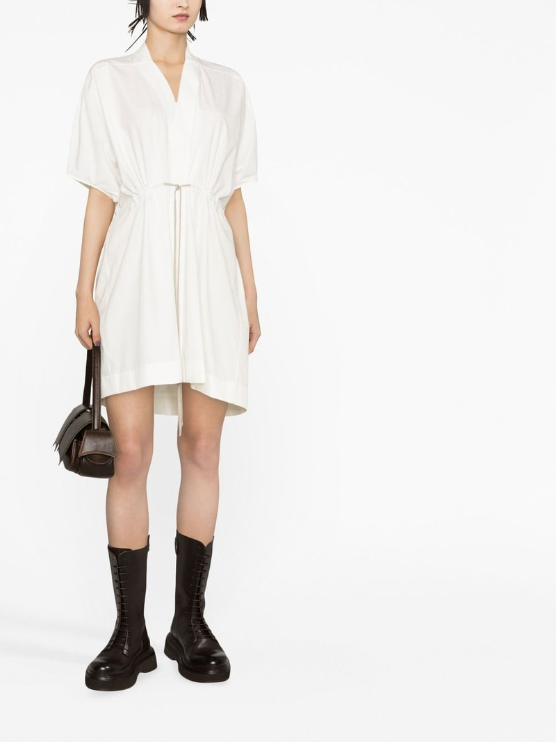 Rick Owens tie-front short-sleeved dress outlook
