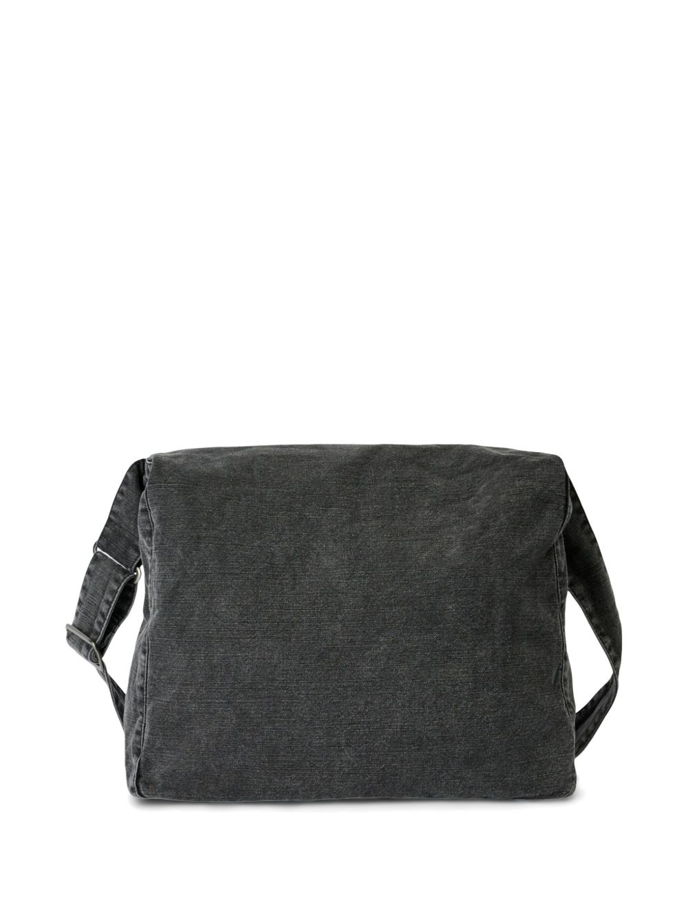 oversized denim messenger bag - 2