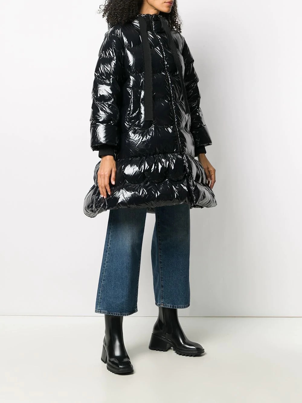 A-line quilted puffer coat - 3