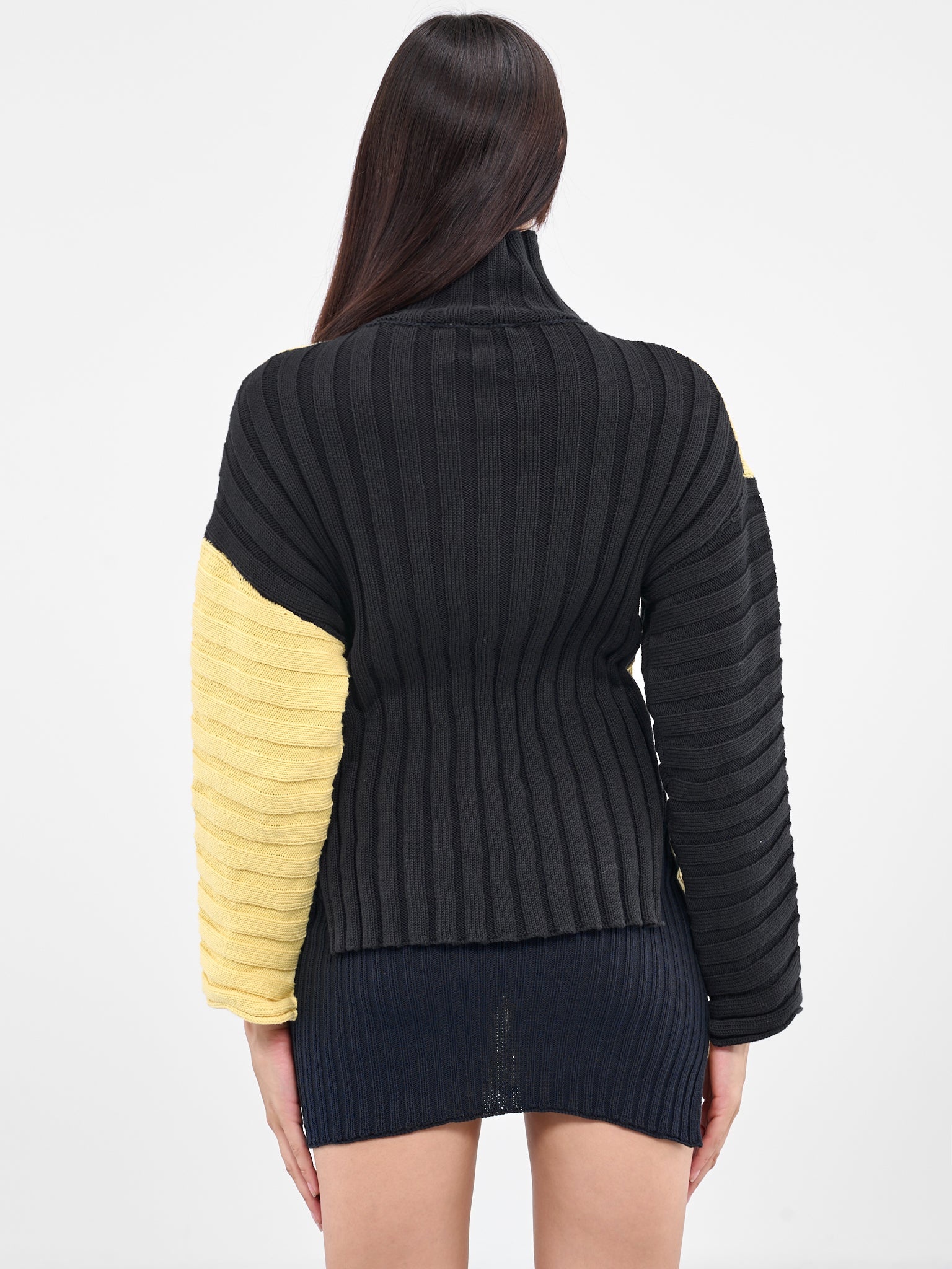 Asymmetric Rib Knit Jumper - 3