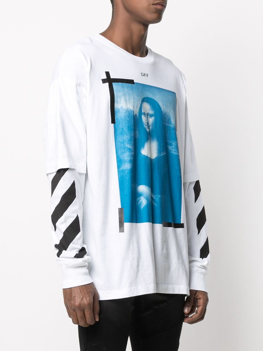 Mona Lisa graphic-print long-sleeve T-shirt - 3