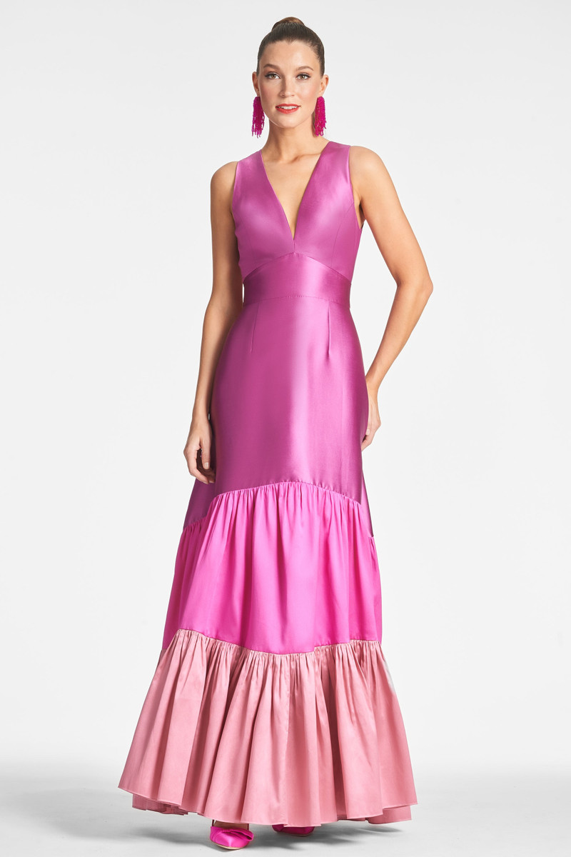 SACHIN & BABI Rori Gown - Fuchsia/Multi outlook
