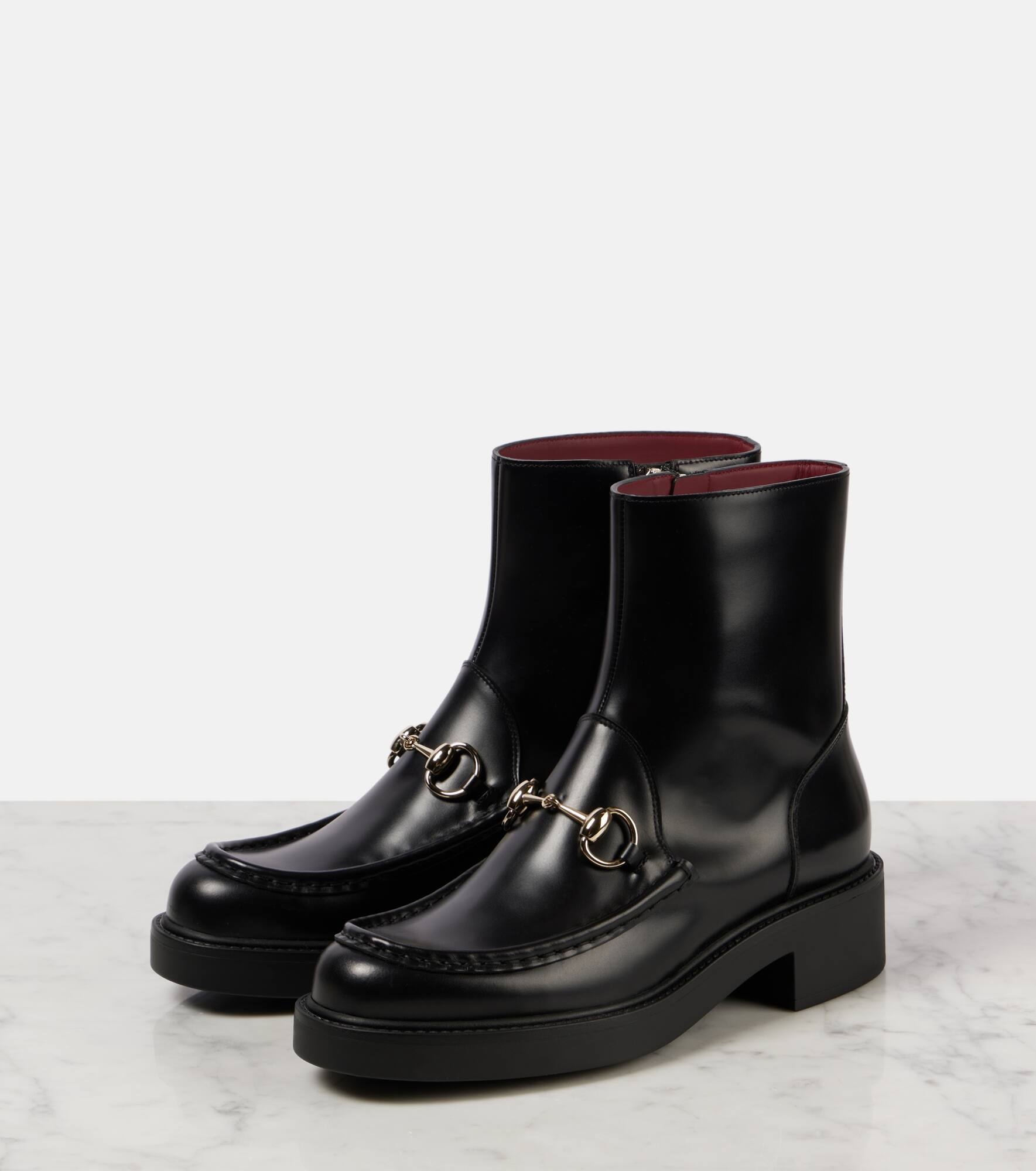 Horsebit leather ankle boots - 4