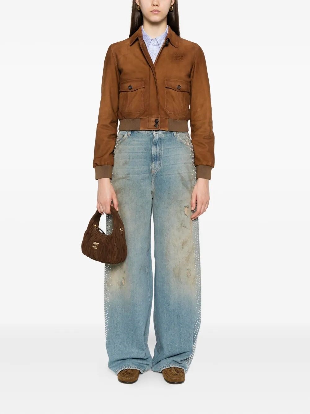 `Journey` `Melody` Boyfriend Jeans With Studs On Side - 2