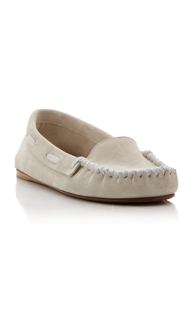The Row Mabel Suede Mocassins white outlook