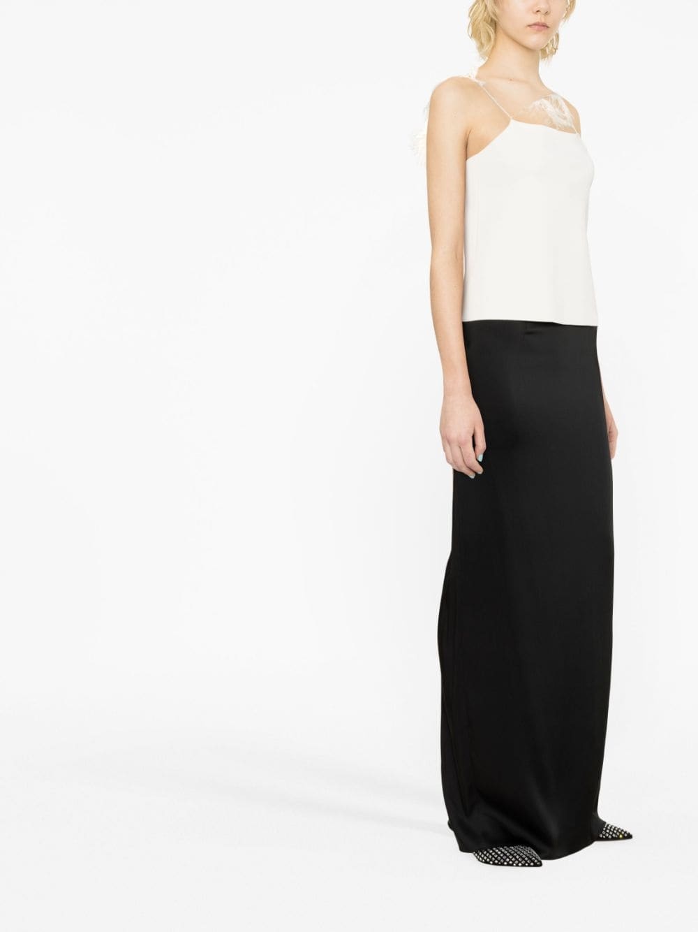 feather-trim camisole top - 4