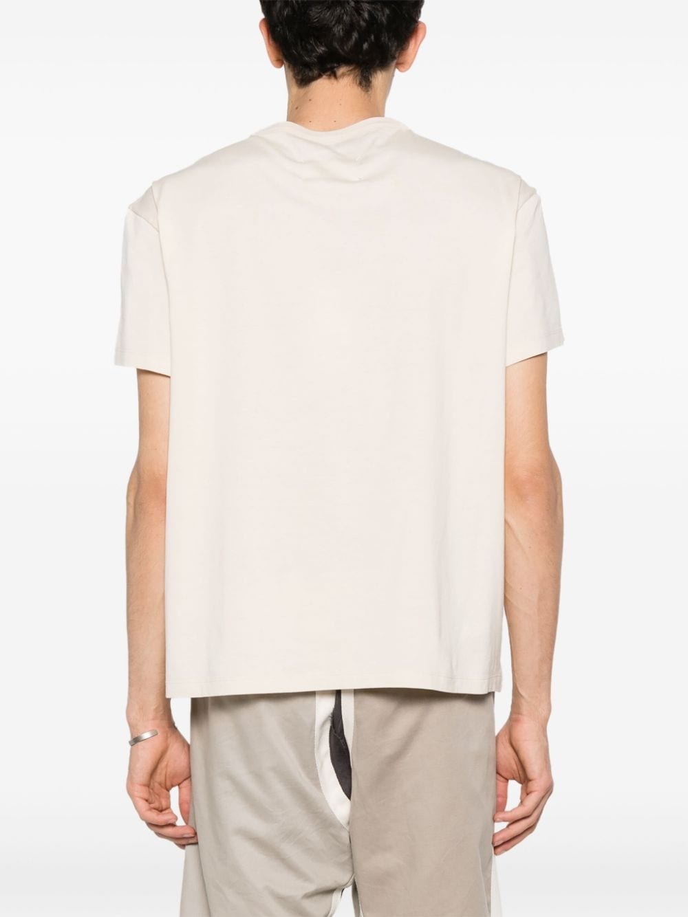 logo-embroidered cotton T-shirt - 4