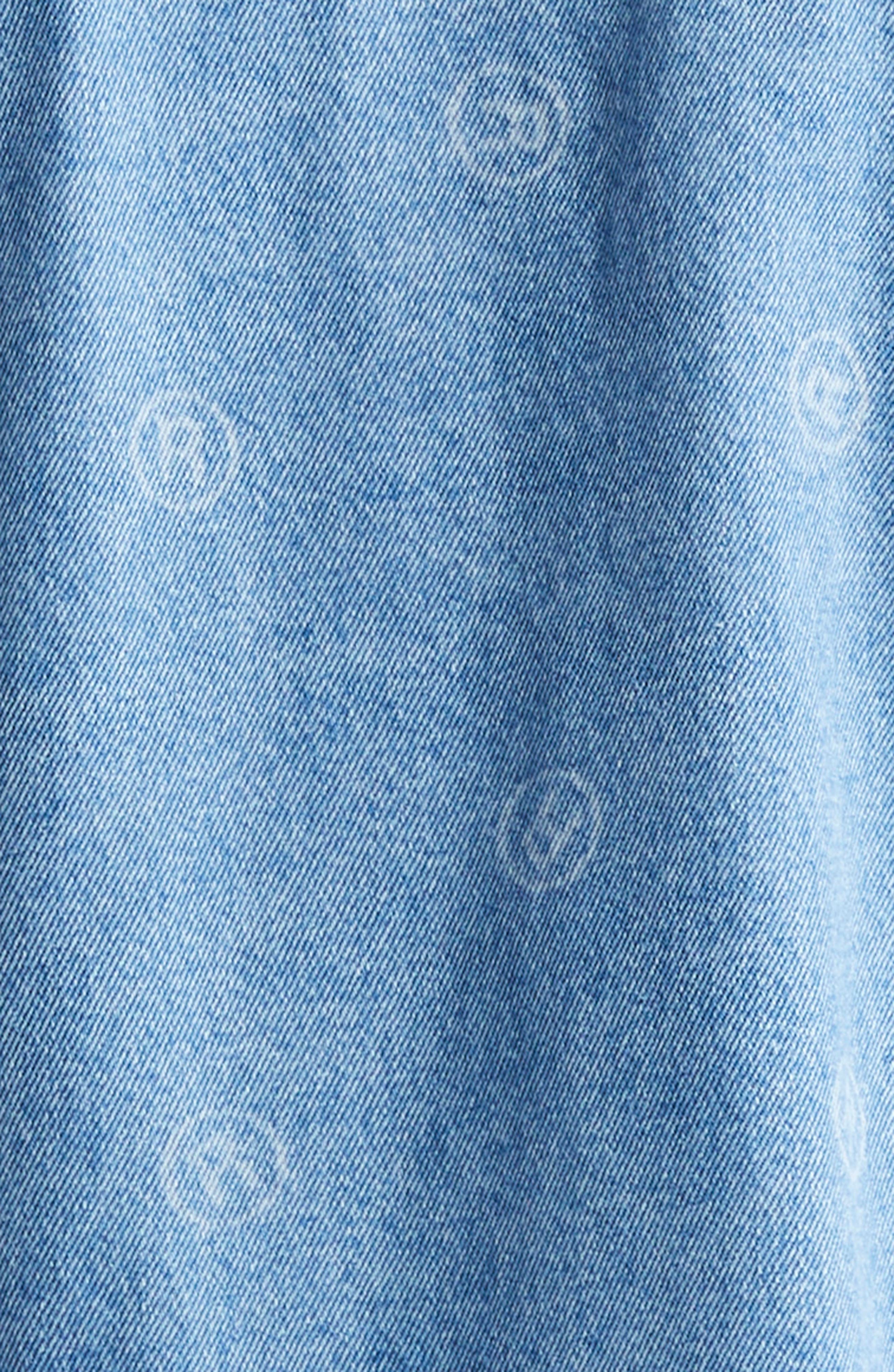 Martine Rose Oversize Denim Trucker Jacket in All Over Blue at Nordstrom - 6