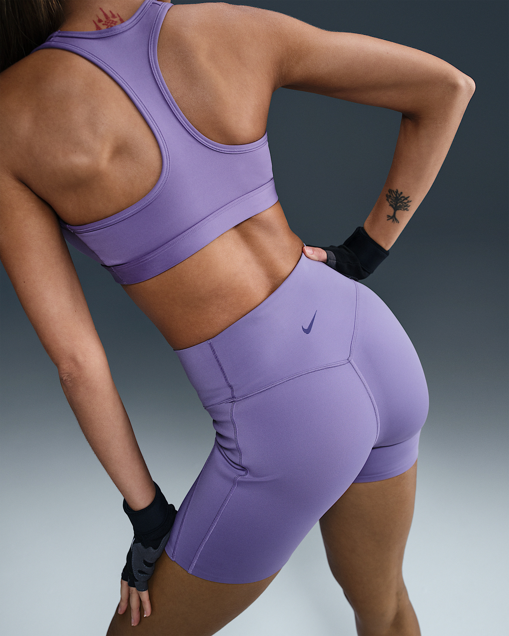 Nike Universa Women's Medium-Support High-Waisted 5" Biker Shorts with Pockets - 3