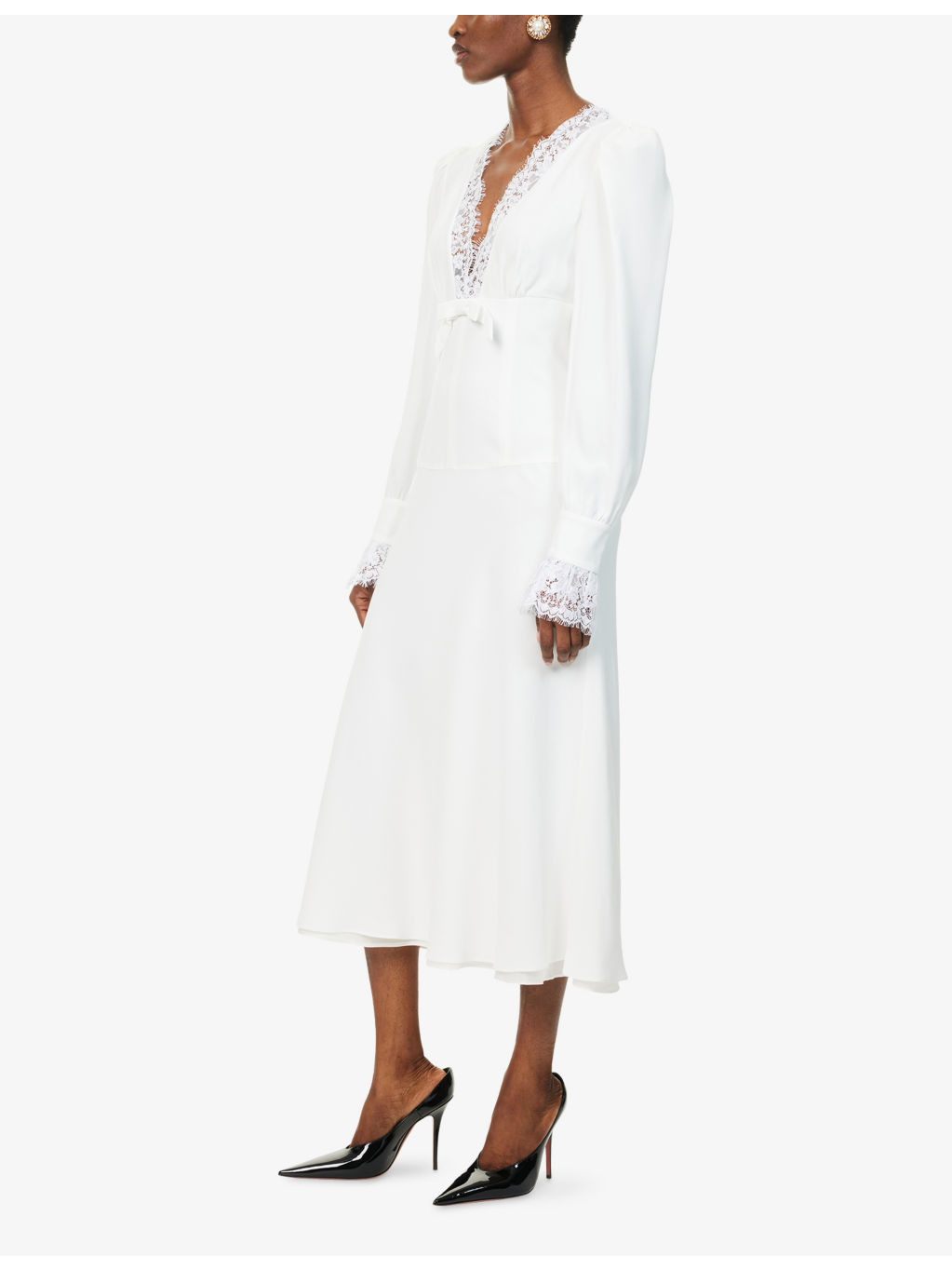 Envers Lace Woven Midi Dress - 3
