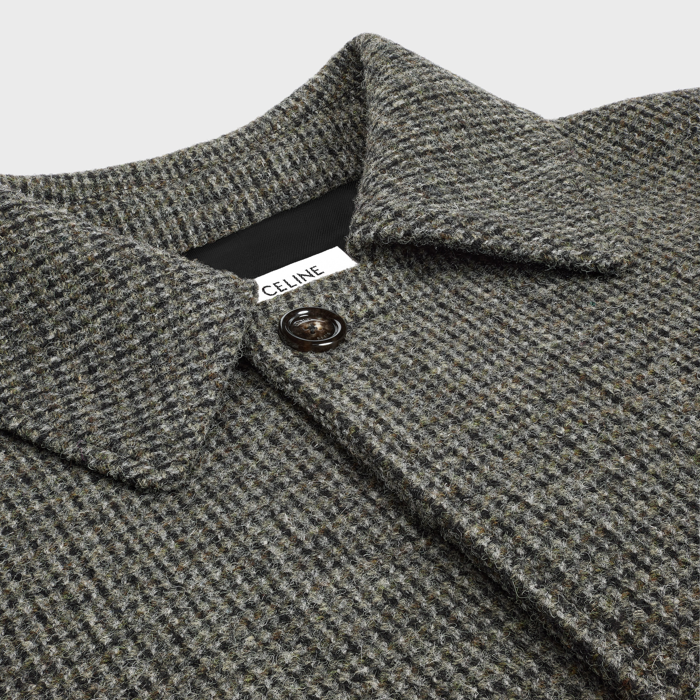 mac coat IN CHECKED WOOL TWEED - 4