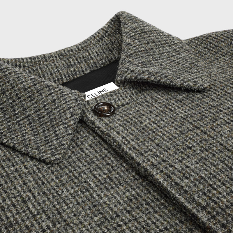 mac coat IN CHECKED WOOL TWEED 4