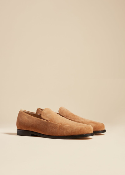 KHAITE The Alessio Loafer in Camel Suede outlook