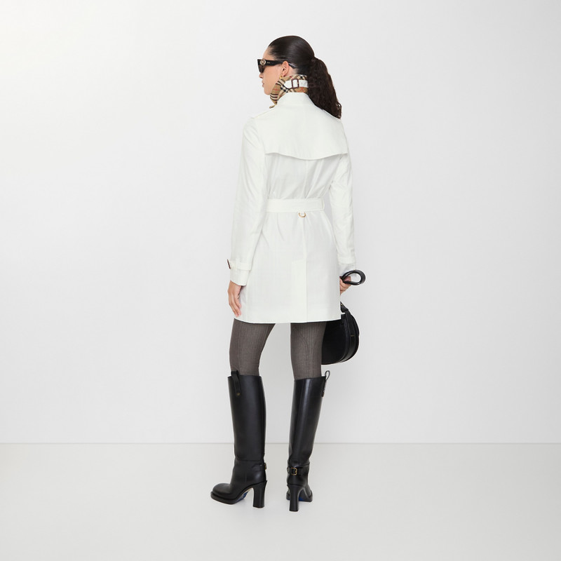 Short Tropical Gabardine Kensington Trench Coat 5
