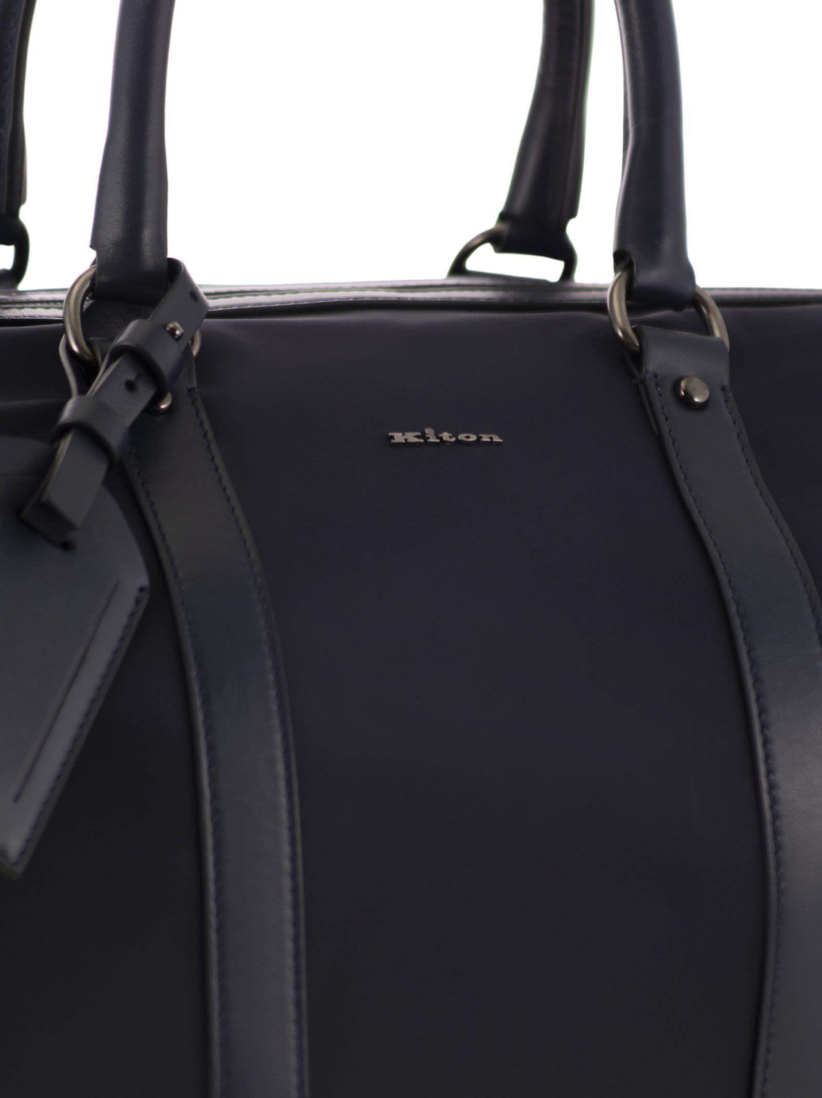 KITON - Kiton Men Duffel Bag With Leather Inserts - 5