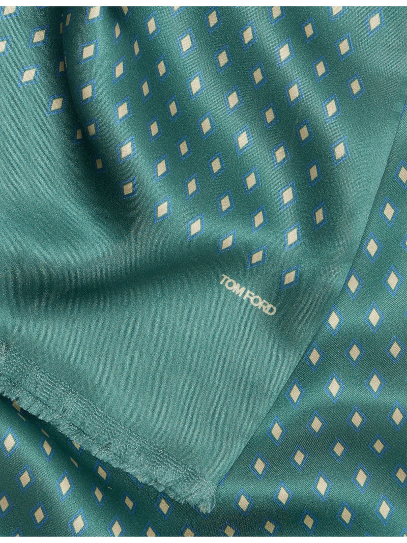 TOM FORD Diamond-Pattern Silk-Jacquard Scarf outlook