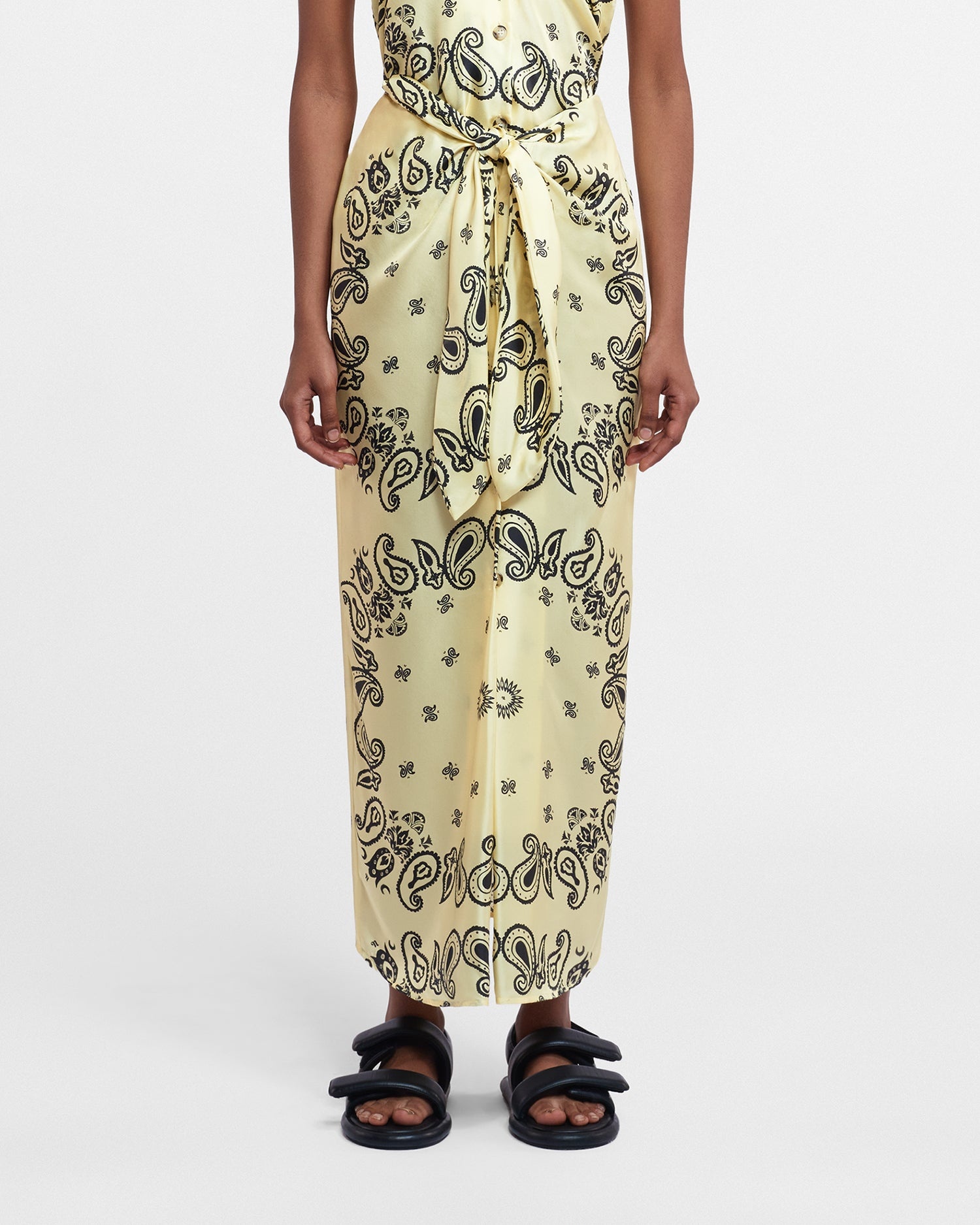 Printed Silk-Twill Sarong-Style Midi Skirt - 4