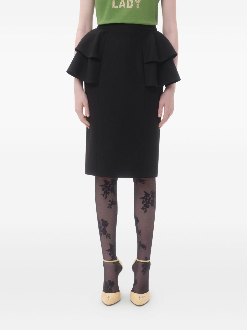 Wool and silk midi skirt - 6