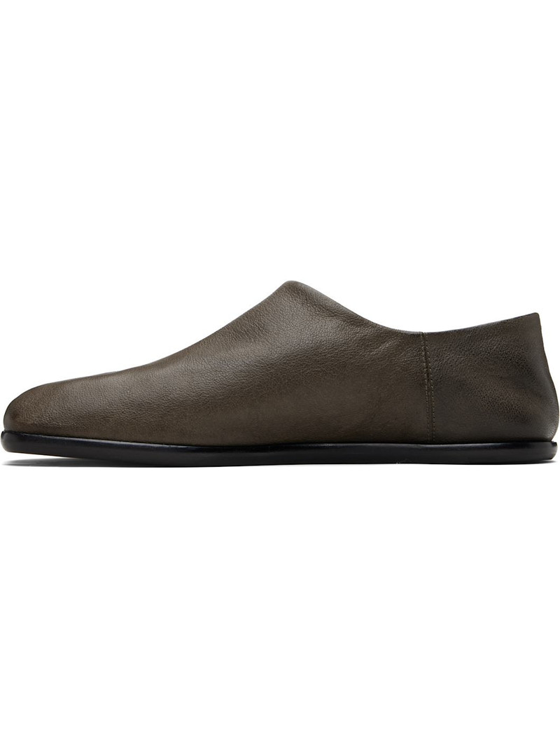 Maison Margiela Brown Tabi Babouches Loafers outlook
