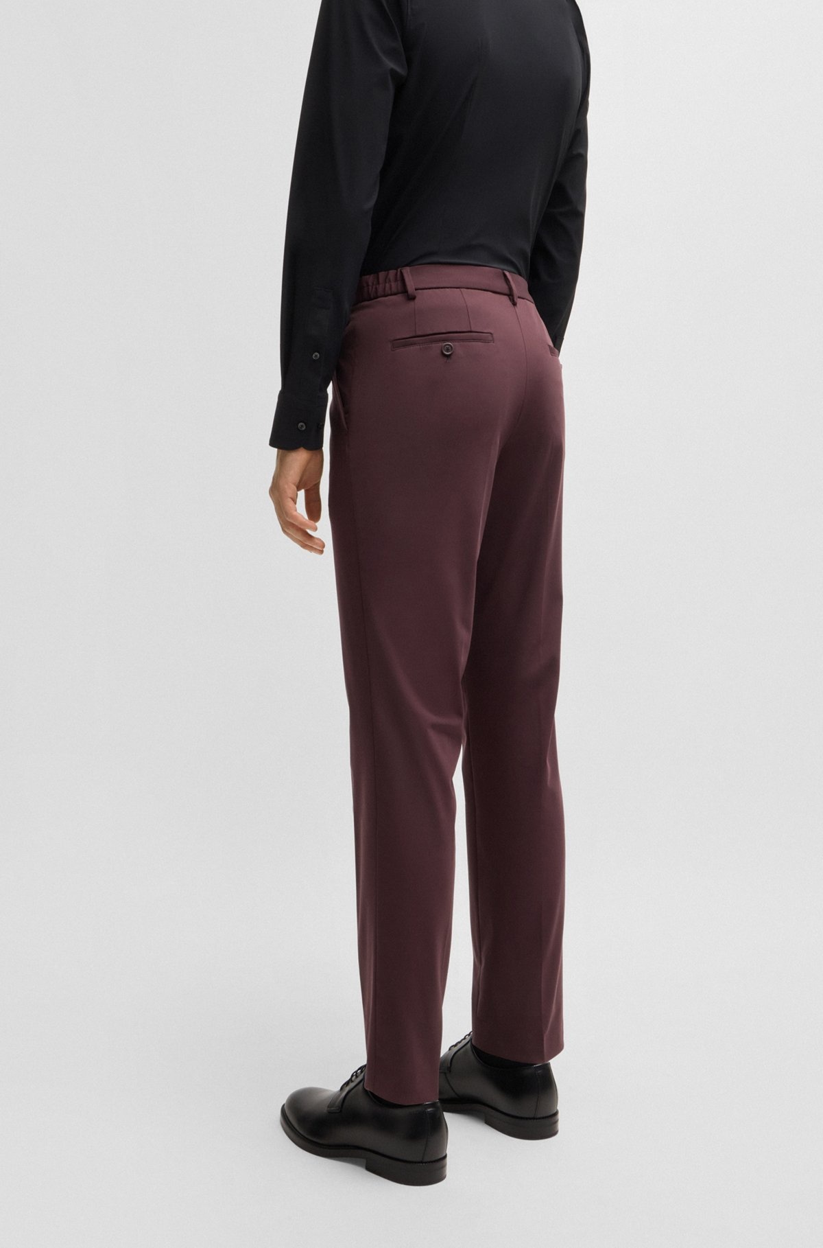 SLIM-FIT TROUSERS IN PERFORMANCE-STRETCH JERSEY - 4