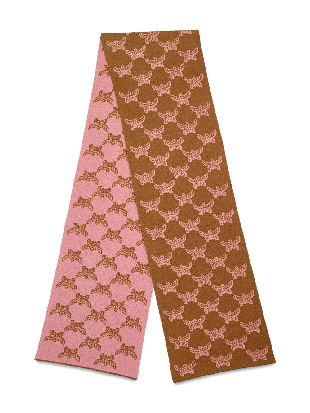 Reversible Lauretos jacquard wool scarf - 1