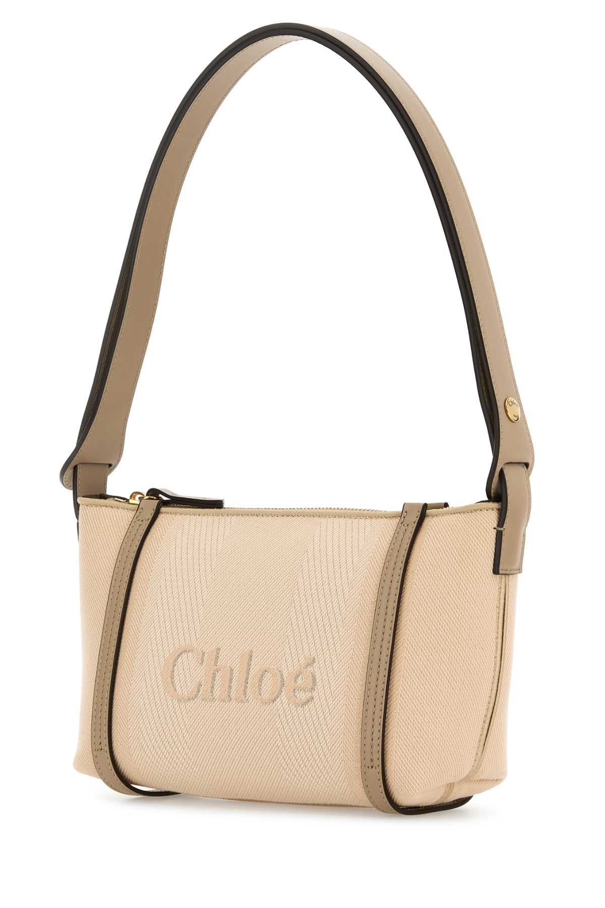 Chloe Women Sand Canvas Carry Shoulder Bag - 2