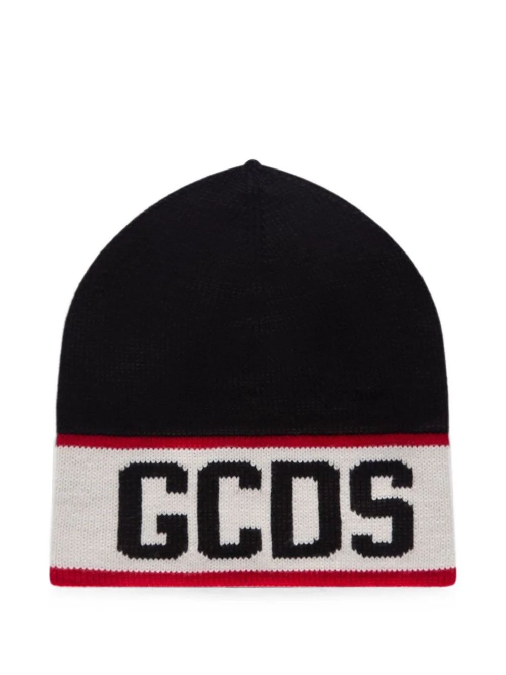 logo-intarsia beanie hat - 1