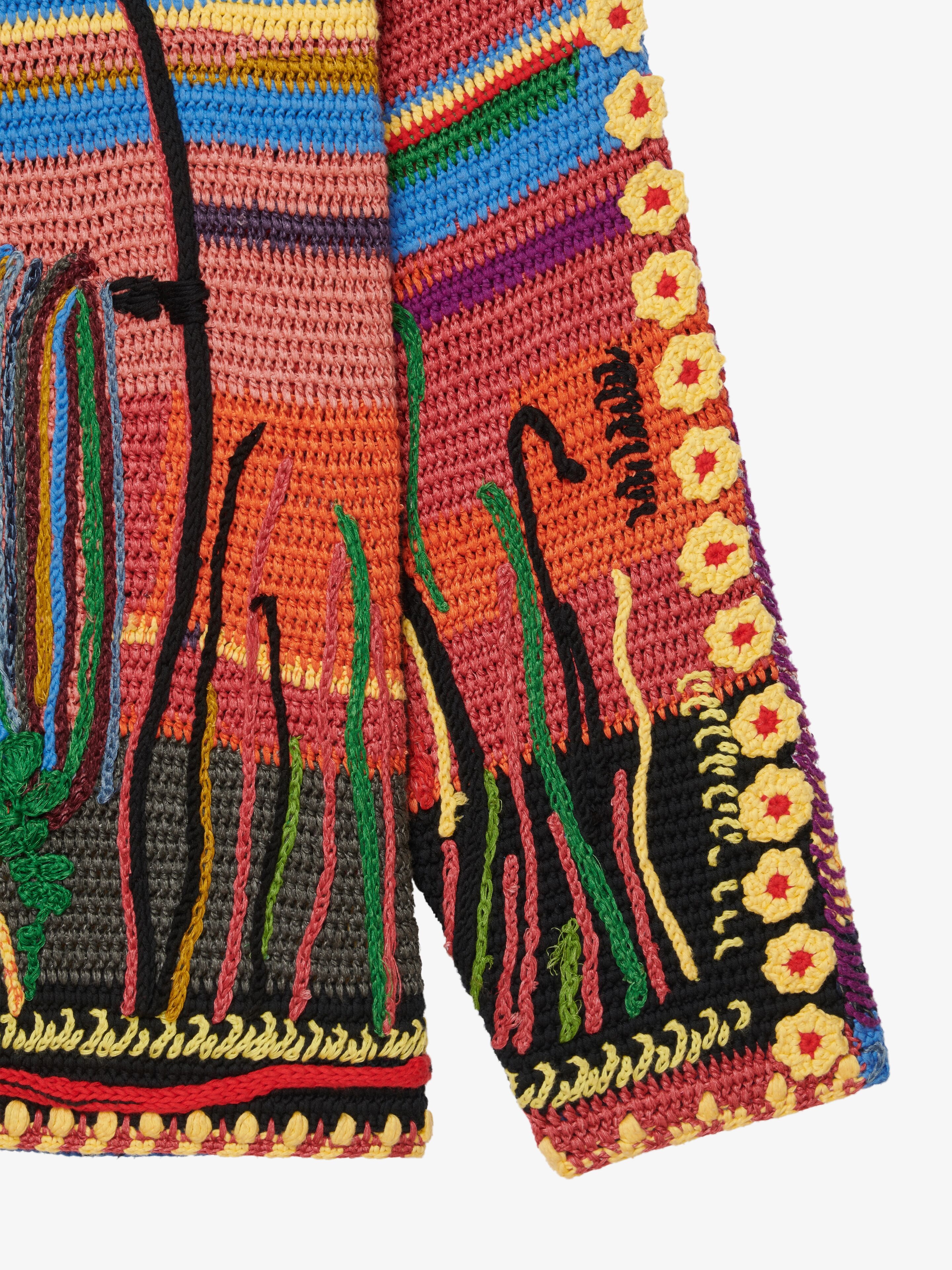 OVERSIZED SWEATER IN CROCHET WITH REAPER PATTERN - 7