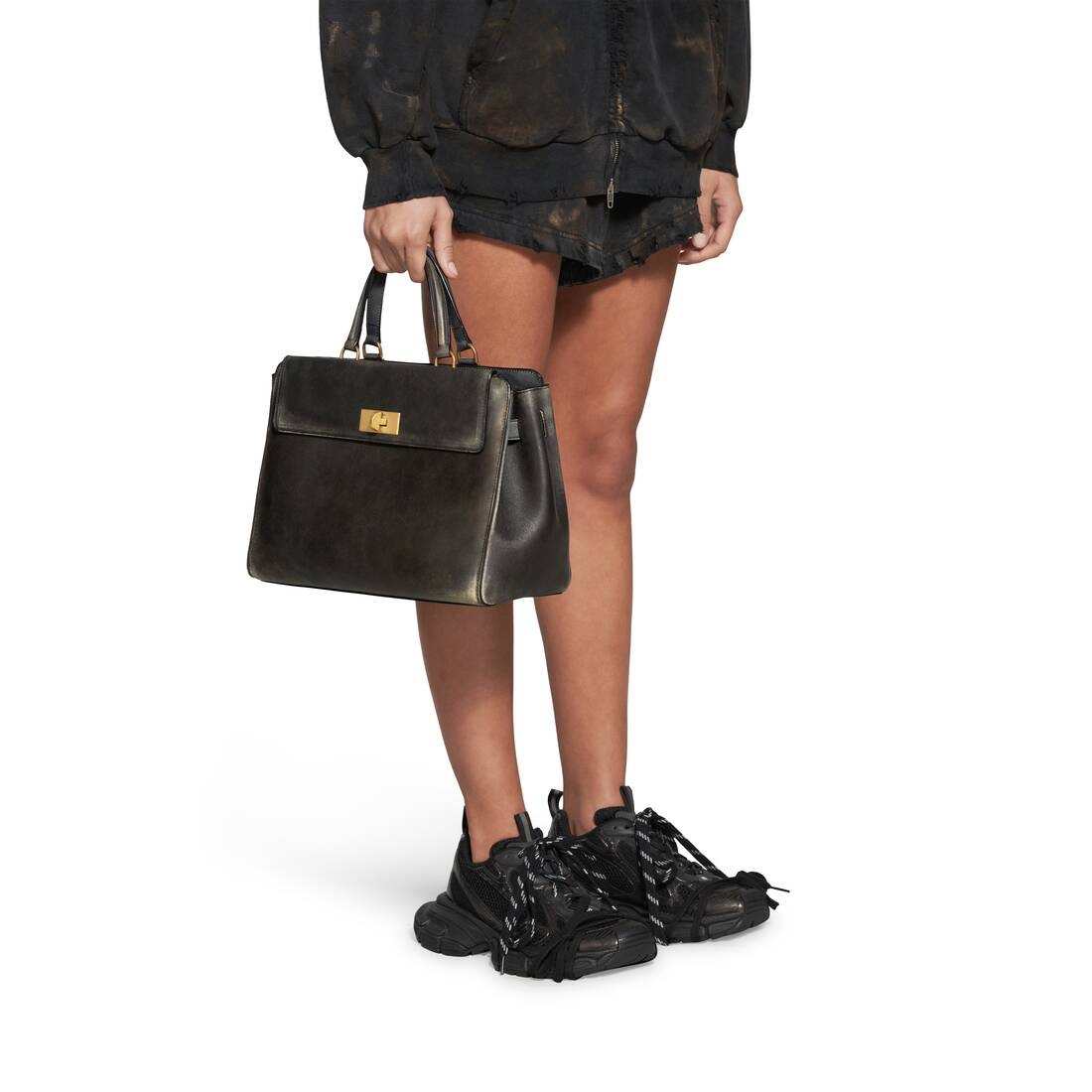 BALENCIAGA Women's Money Medium Tote Bag Used Effect in