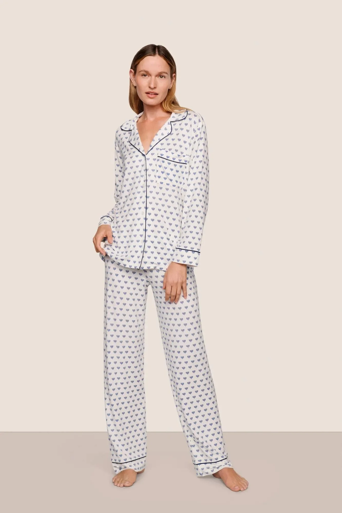 Gisele Printed TENCEL™ Modal Long PJ Set - 1