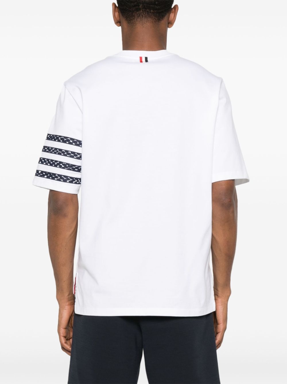 snake-embroidery cotton T-shirt - 4