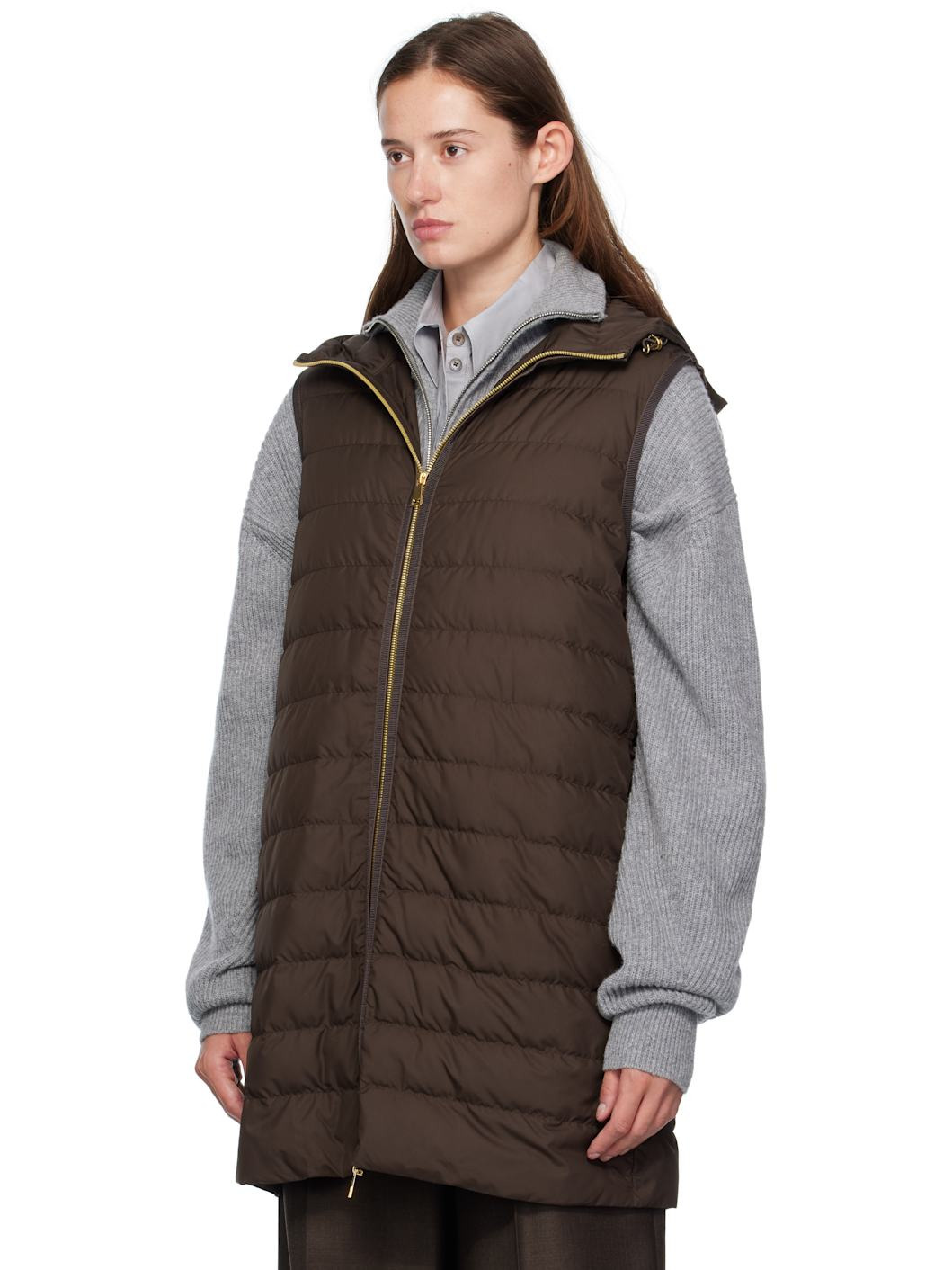 Brown Sainbel Long Down Parka - 4