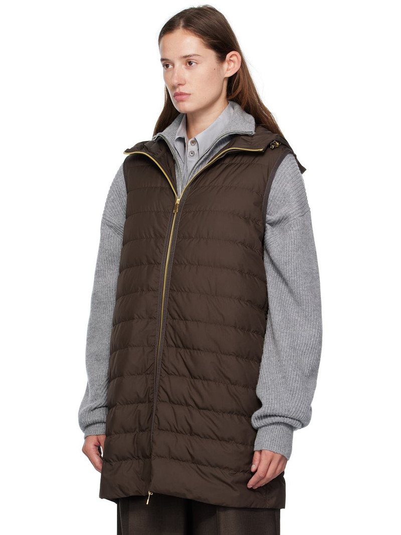 Moncler Brown Sainbel Long Down Parka outlook