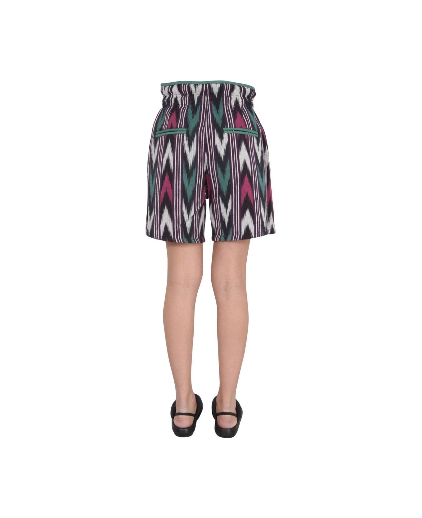 High Waist Drawstring Shorts - 2