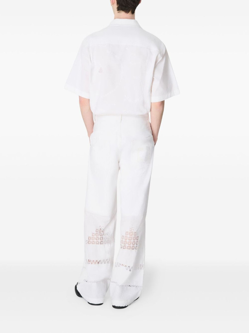 lace-panel trousers 4