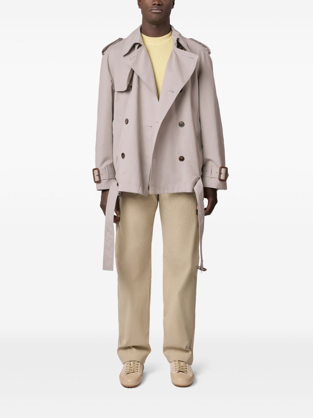 cotton trench jacket - 2