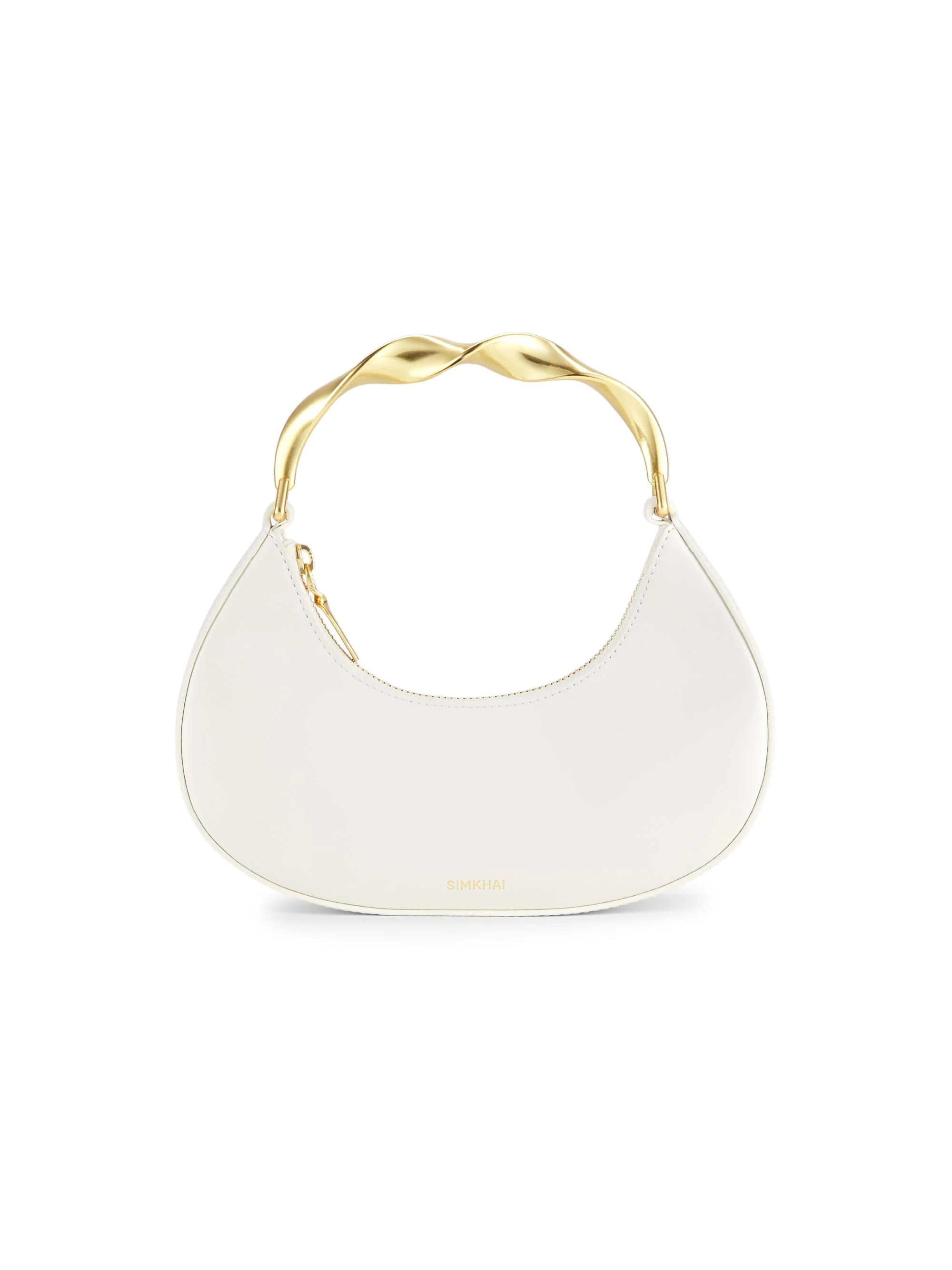 Women's Nixi Leather Twist Handle Top Handle Bag - Ivory - 1