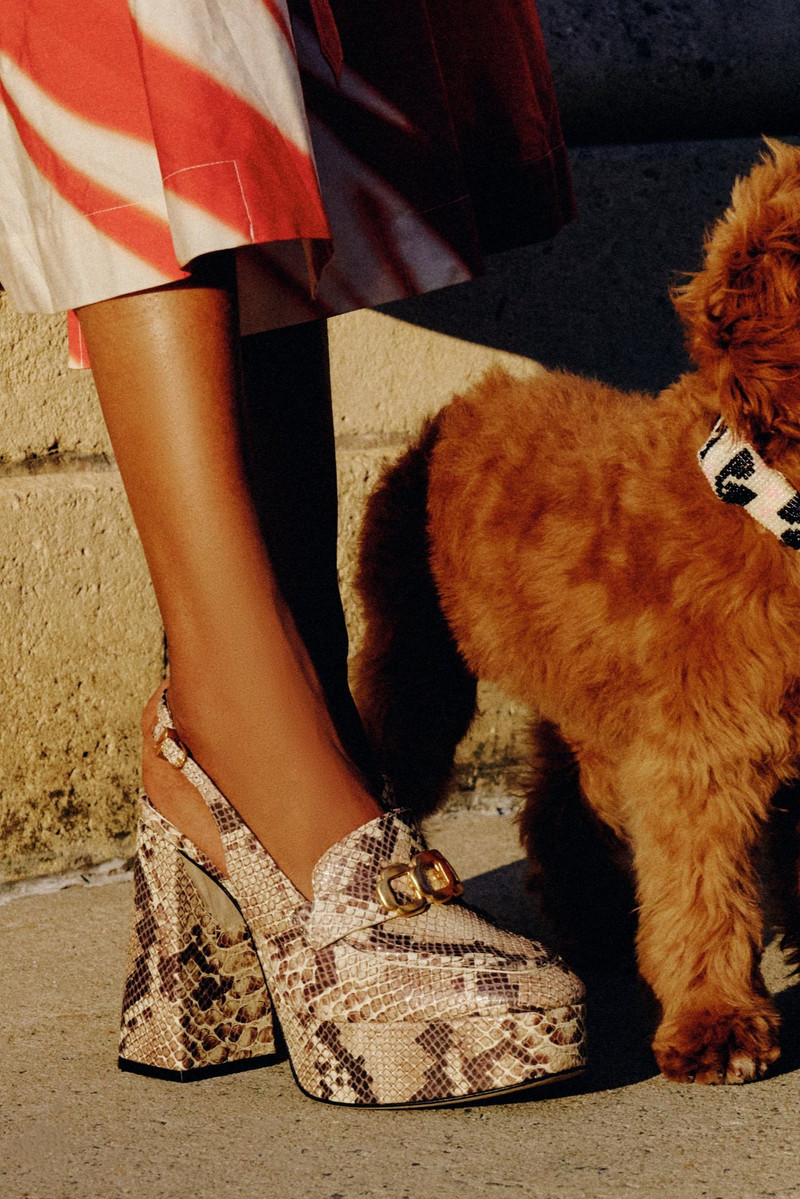 Larroudé Harrington Loafer Hi In Neutral Snake Stamped Leather outlook