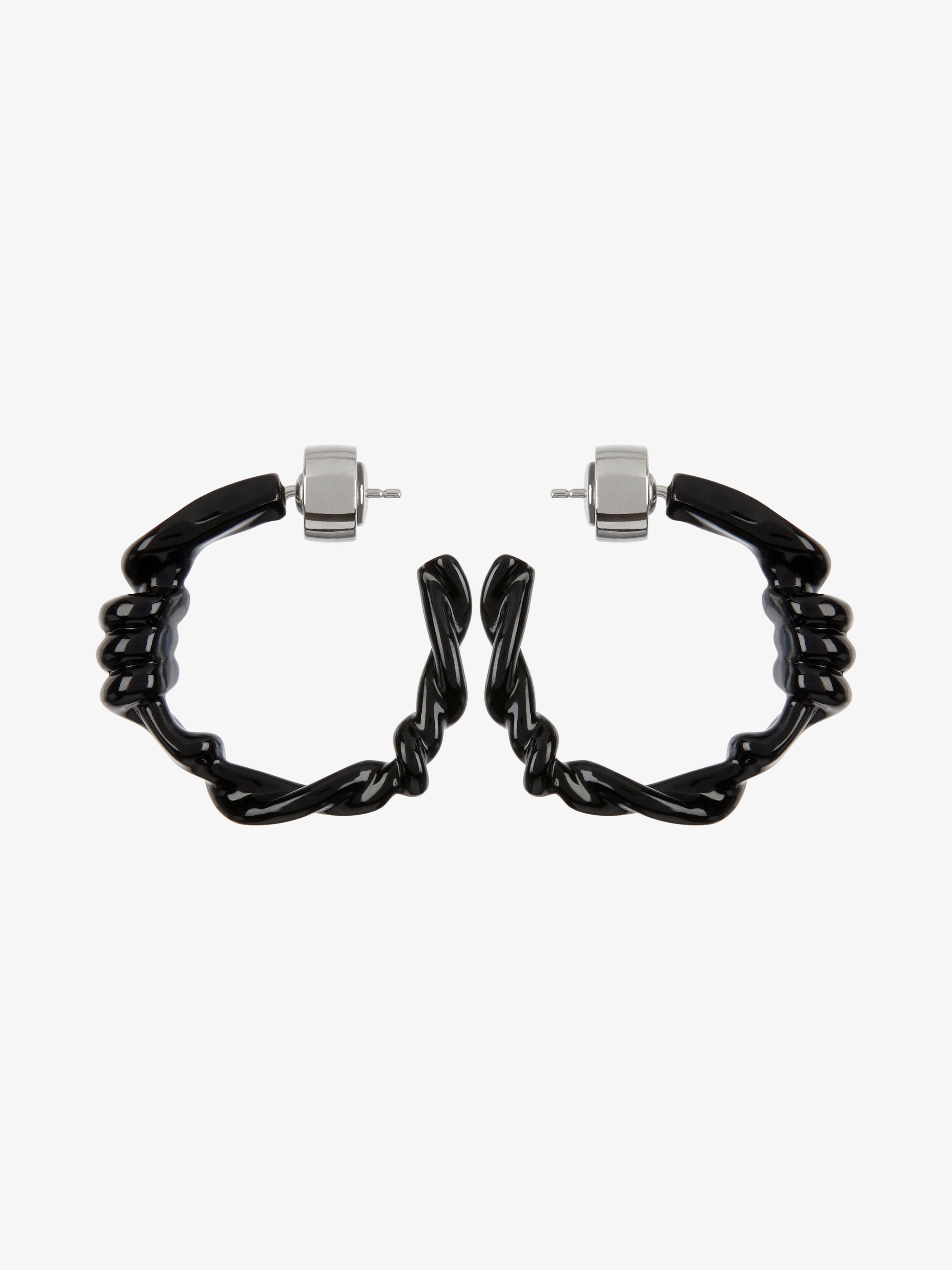 TWISTED HOOP EARRINGS IN ENAMEL - 5