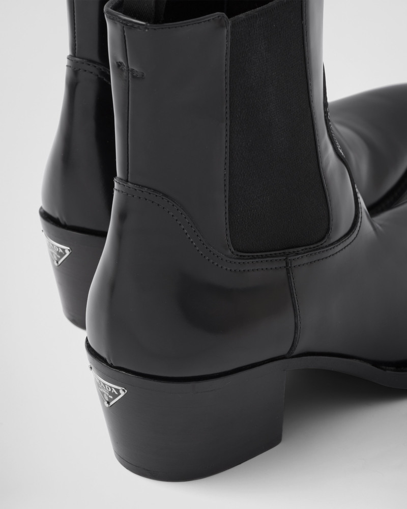 Brushed leather boots 7