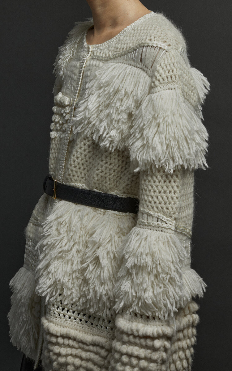 Vida Textured-Knit Cardigan ivory - 2
