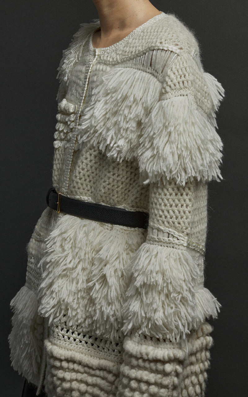 HEIRLOME Vida Textured-Knit Cardigan ivory outlook