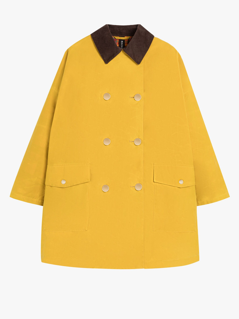 HUMBIE YELLOW WAXED COTTON OVERCOAT 1