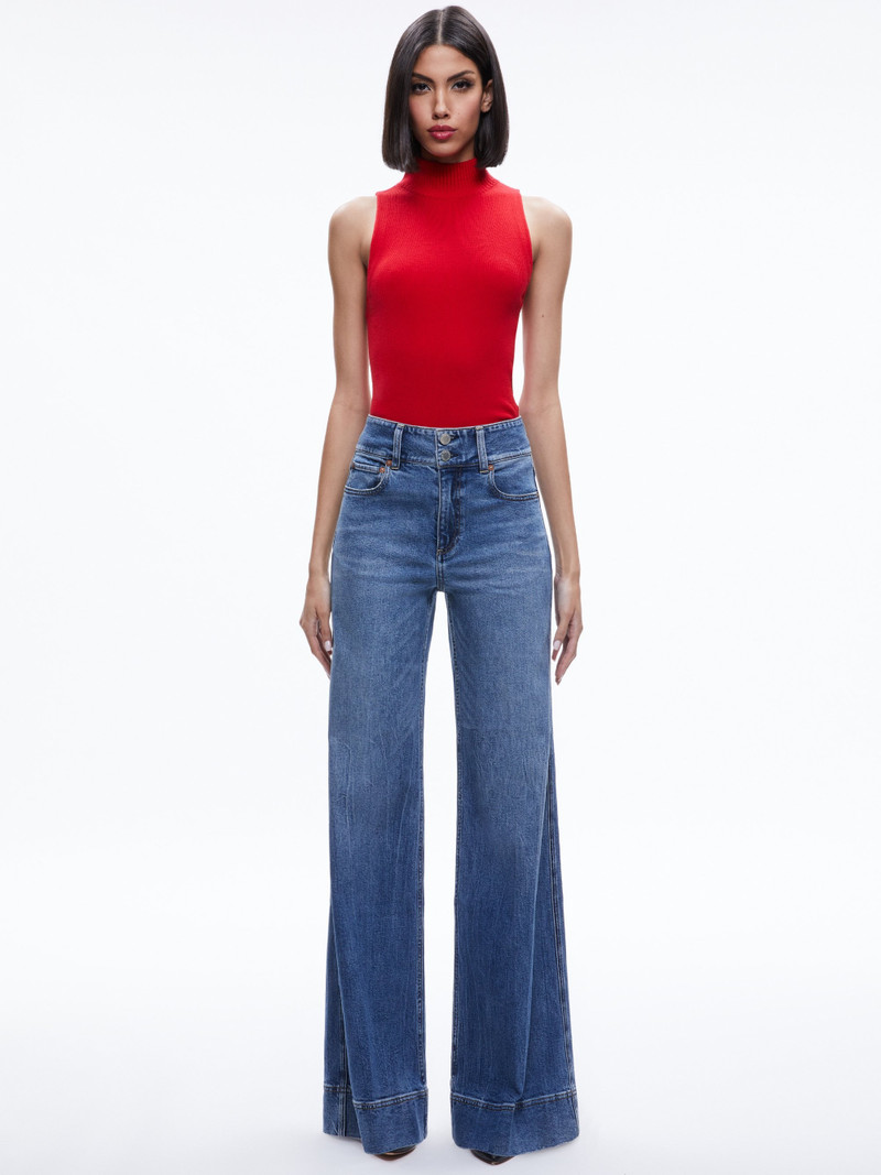 Alice + Olivia DARCEY TURTLENECK SWEATER TANK outlook