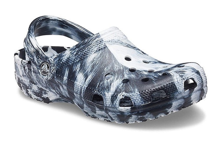 Crocs Beach Marble Unisex Black White Sandals 'Black White' 206867-103 - 4