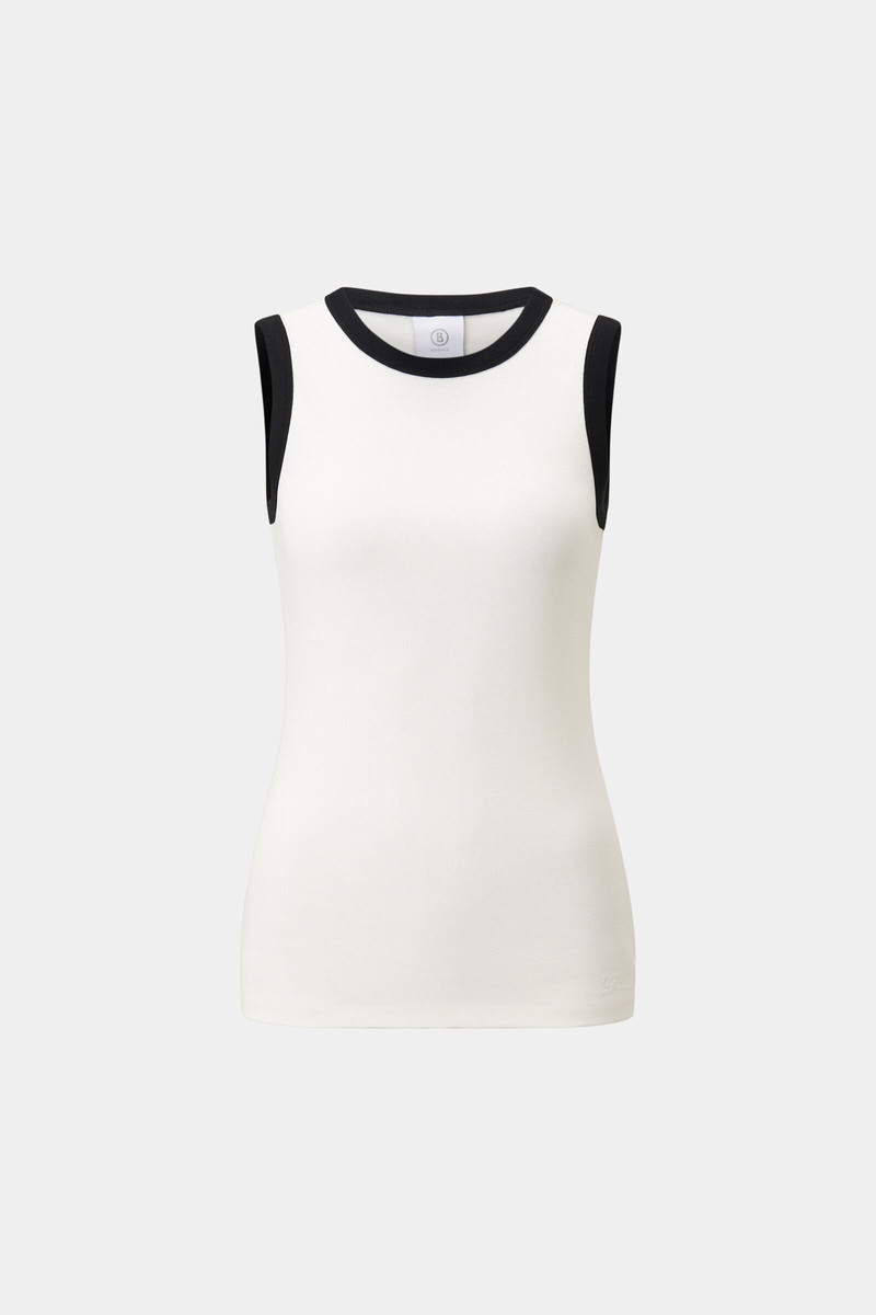 Niki tank top in Off-white/black 1