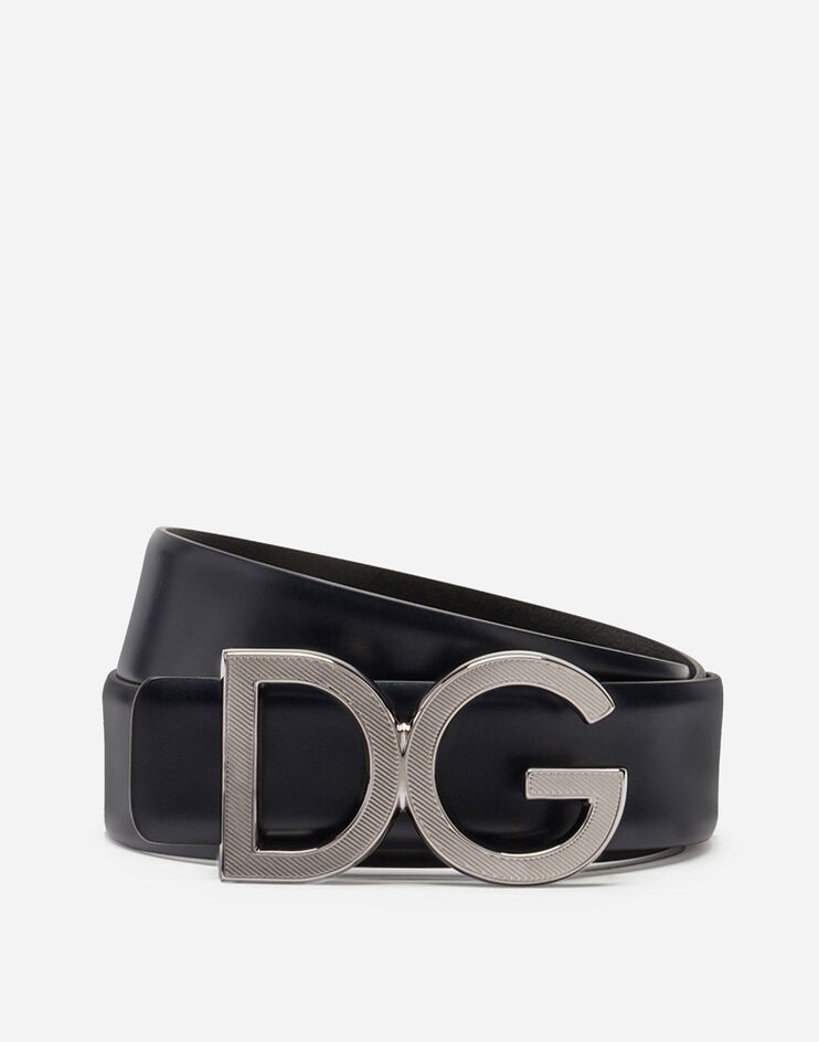 Calfskin belt with DG logo - 1