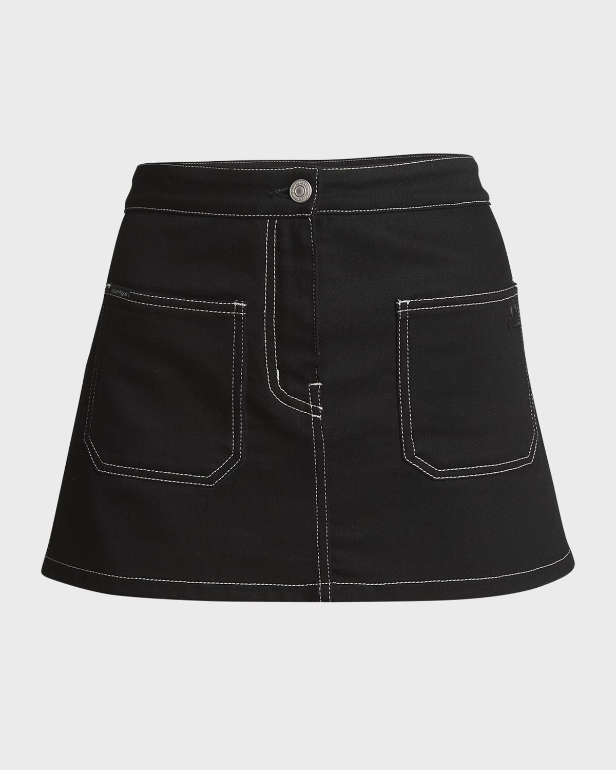 2-Pocket Denim Mini Skirt - 1